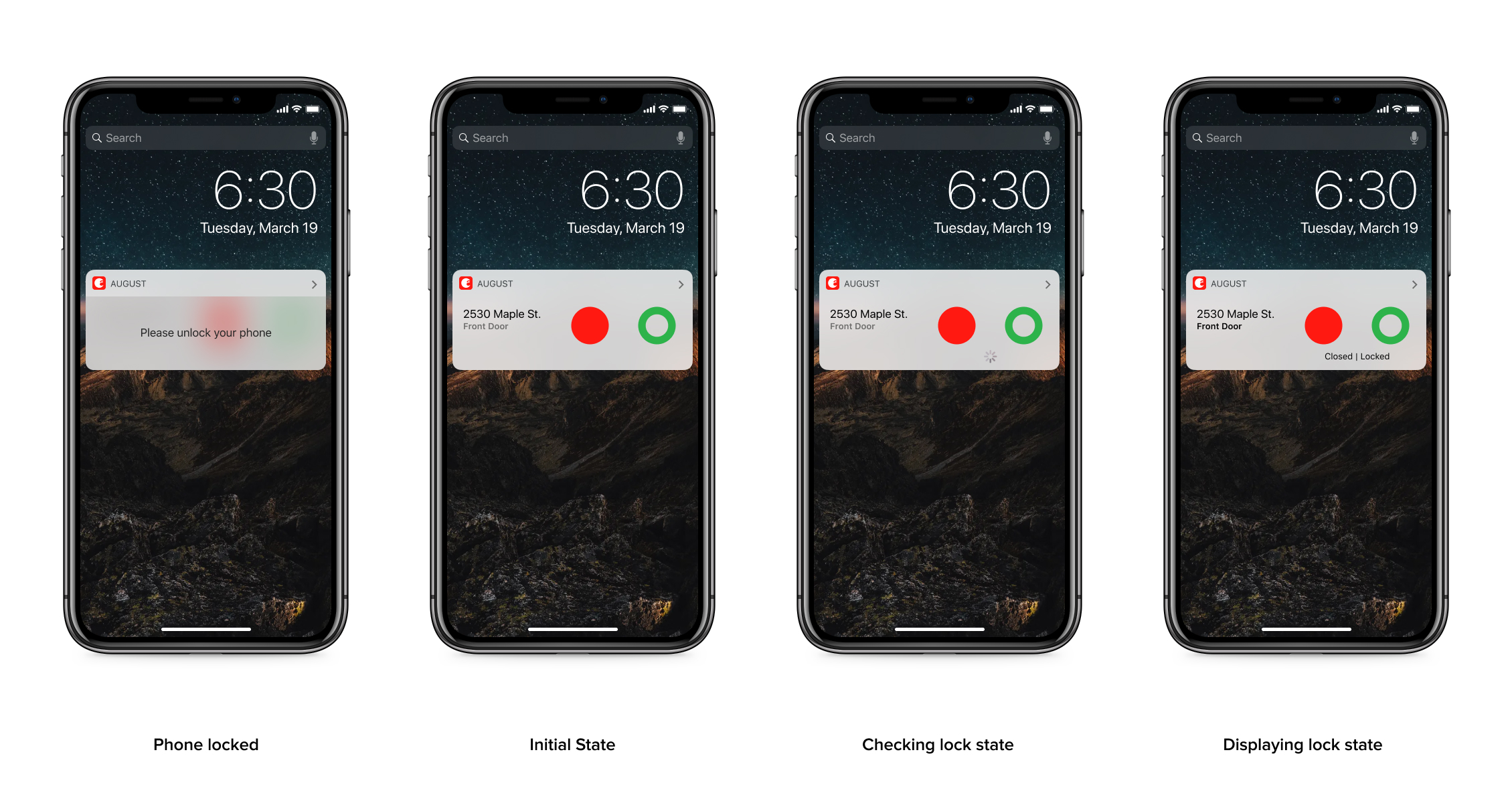 Apple Watch app for operating an August smart lock